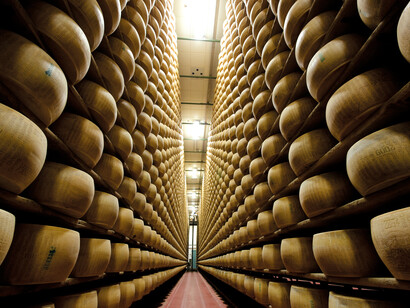 Parmesano Reggiano, almacén. Crédito Consorcio Parmesano Reggiano