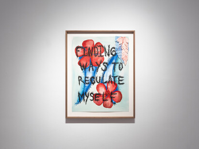 Gema Polanco, Amor mira como vivo, vista de exhibición. Cortesía de Galería Moisés Pérez de Albéniz