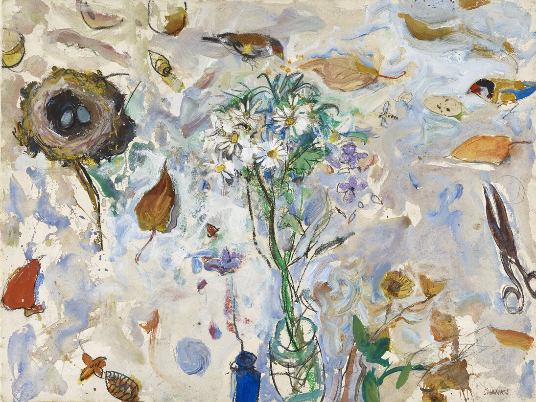 Duncan Shanks, Cut Flowers, 1982, watercolour, 39 x 52 cm, Photograph: John McKenzie 