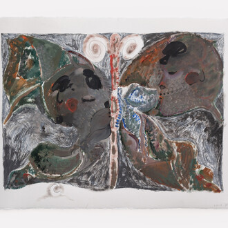 Benedict Scheuer, Kissing Wings, 2023. Courtesy of Marlborough Gallery, New York