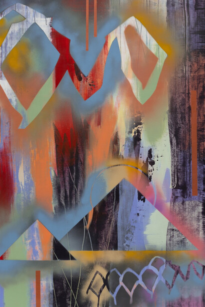 Ka’ila Farrell-Smith, Portal: Co (detail), 2025. Courtesy of Russo Lee Gallery