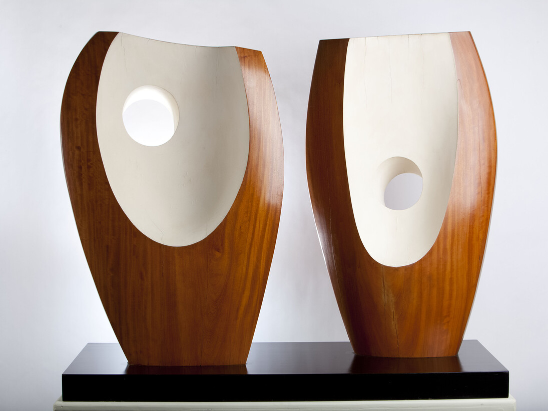 Barbara Hepworth, Two Forms with White (Greek), 1963. The Hepworth Wakefield, © Bowness, Hepworth Estate. Photography by Jonty Wilde