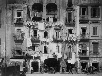 Antiche case in Via Marina, foto d'epoca