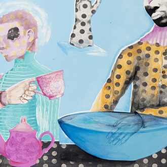 Phumulani Ntuli, Giving a blind eye (detail), 2025. Courtesy of David Krut Projects