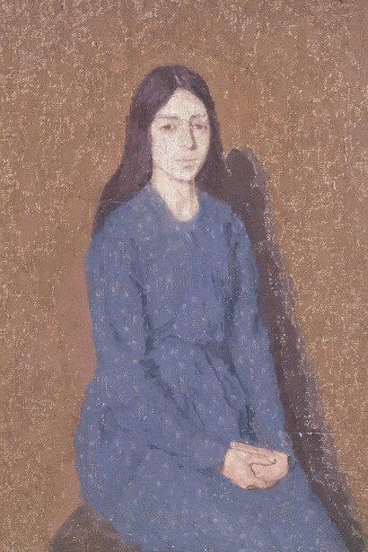 Gwen John, Girl in a blue dress (detail). Courtesy of National Museum Cardiff