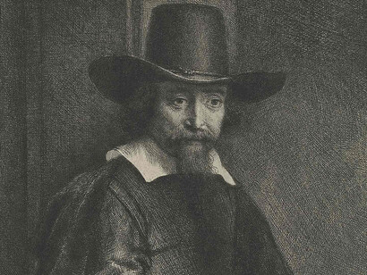 Rembrandt Harmensz. van Rijn, Ephraim bonus, physician (detail), 1647. Courtesy of MFA