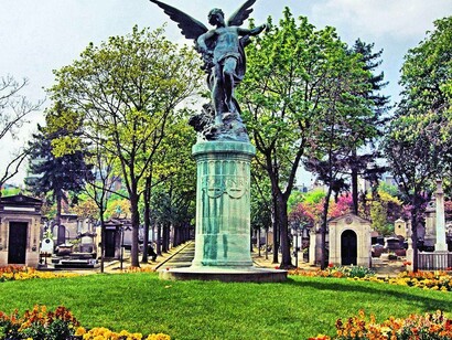 The Genius Of Eternal Sleep (1889), statua presso il cimitero di Montparnasse, Parigi, Francia