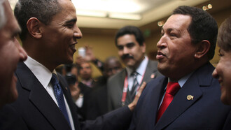 Obama con Chávez 