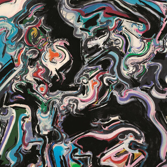 Luigi Boille, Sturm su Berlino, 1963, olio su tela, cm 146 x 114