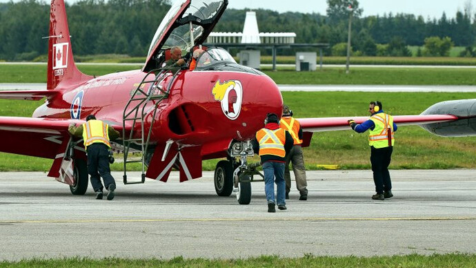 Canadair T-33 #573. Courtesy of Jet Aircraft Museum