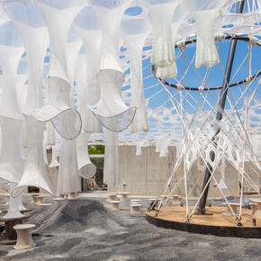 Lumen by Jenny Sabin Studio. Courtesy of MoMA PS1