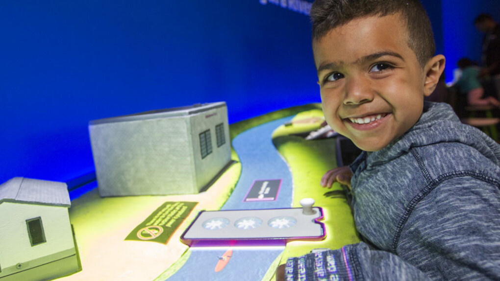 Yawkey Gallery on the Charles River. Courtesy of Museum of Science