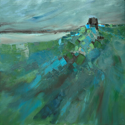 Castle, oil on canvas, 80 x 80 cm