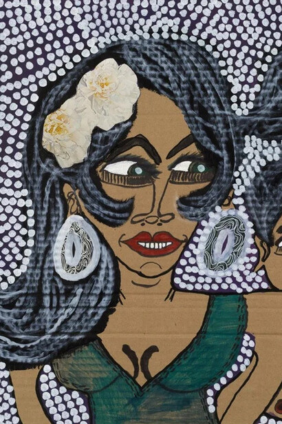 Christina Marie Fong, Jada Smith and Will Smith (detail), 2016. Courtesy of Creativity Explored