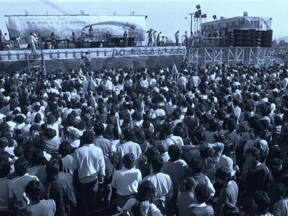 Concentración-concierto para pedir el No (a la continuidad de Pinochet al frente del Gobierno) en 198