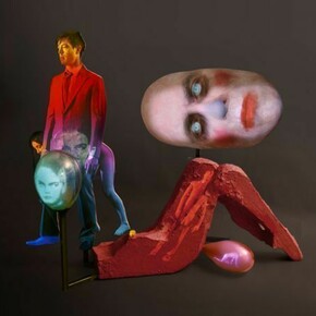 Tony Oursler, False Color Action, 2012, Video projection and mixed media