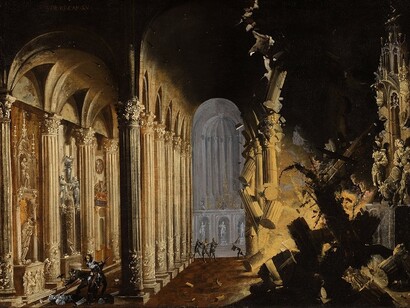 François de Nomé, "Re Asa di Giuda distrugge gli idoli", inizio XVII secolo ca, Fitzwilliam Museum, UK