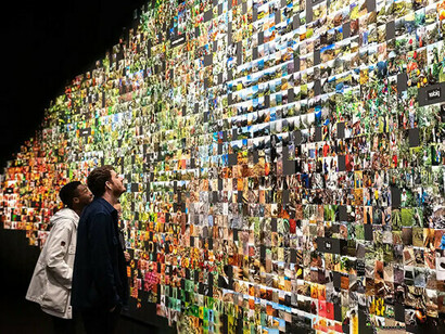 Trevor Paglen, photograph of the installation "From 'Apple' to 'Anomaly'"