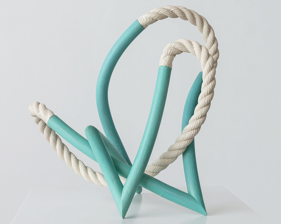 Ricky Swallow, Zig #1, 2018, patinated bronze and oil paint, 31.8 x 30.5 x 21.6 cm, 12 1/2 x 12 x 8 1/2 ins, copyright the artist, courtesy Stuart Shave/Modern Art, London