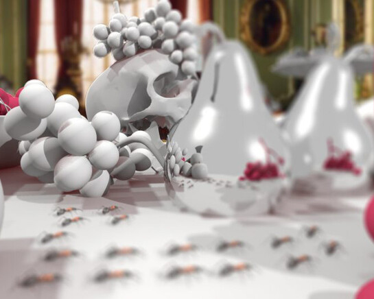 The seeing glass, 2017. Troy Richards (born 1969) and Knut Hybinette (born 1972). VR simulation, 5 min. Courtesy of the artists. © Troy Richards and Knut Hybinette. Music by Clint Borzoni.