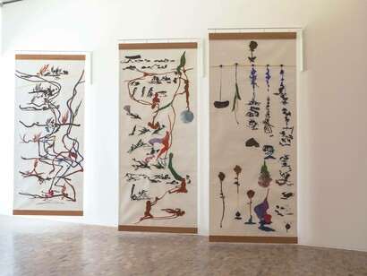 Varios artistas, El gesto y lo invisible, vista de exhibición. Cortesía del Museo Tamayo 