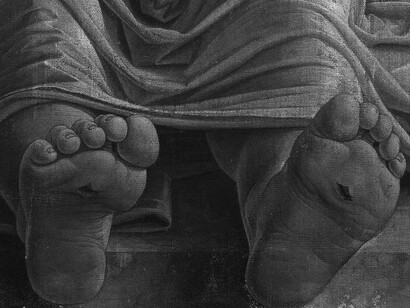 Andrea Mantegna, Il Cristo Morto, Accademia di Brera, Milano, particolare