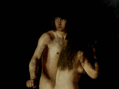 Adam and Eve expelled from Eden, by Hans Heyerdahl, 1877