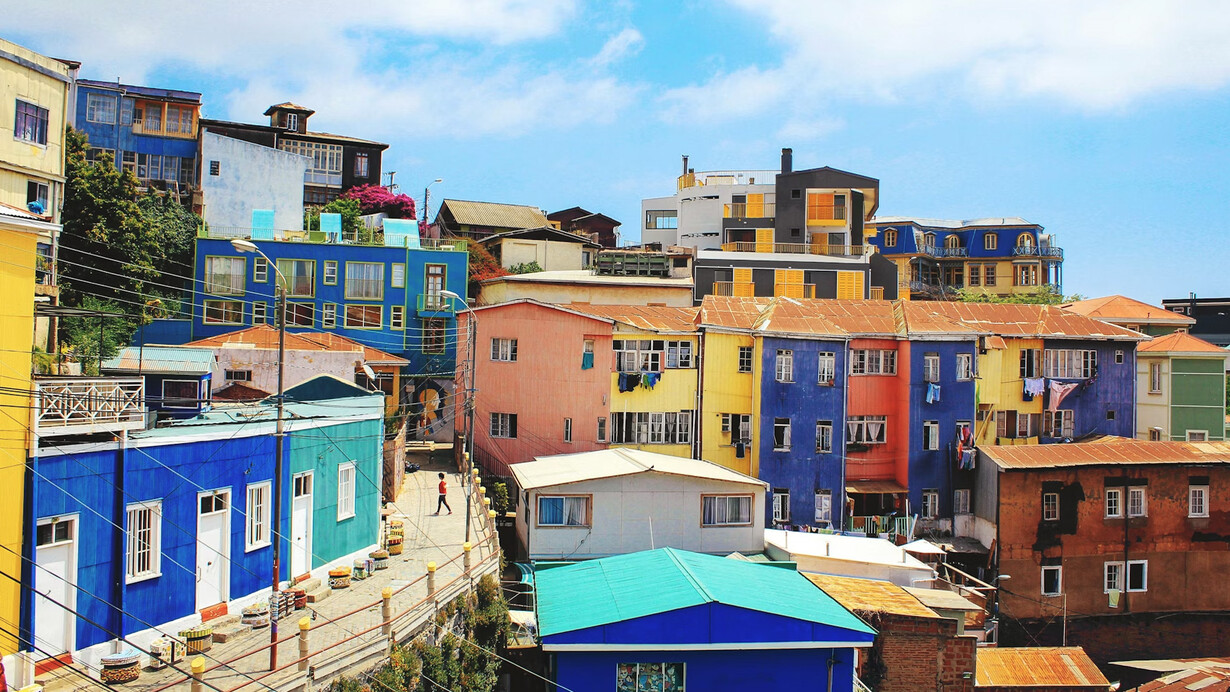 Los cerros de Valparaíso, Chile