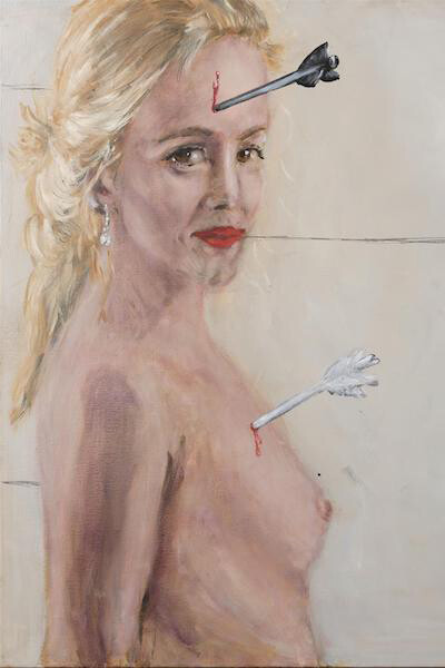 Daphné ou la vengeance de l’amour, 2018	
HUILE SUR TOILE 
100 X 80 CM 
39 3/8 X 31 1/2 IN.	