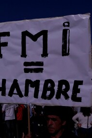 Manifestación en contra del Fondo Monetario Internacional en Buenos Aires, Argentina, 2018