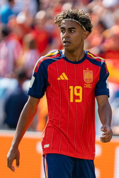 Lamine Yamal lors de la finale de la Coupe du monde de la FIFA 2026 entre l’Argentine et l’Espagne, le 19 juillet 2026. Photo de Bryan Berlin