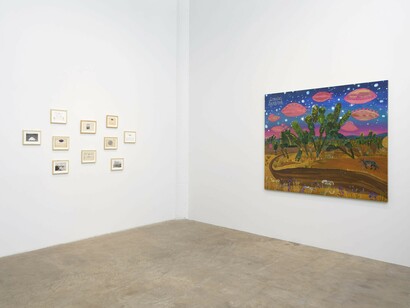 Esther Pearl Watson, Celestial road trip, exhibition view. Courtesy of Vielmetter
