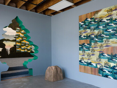 Misty Rock, Exhibition view. Courtesy of Anat Ebgi