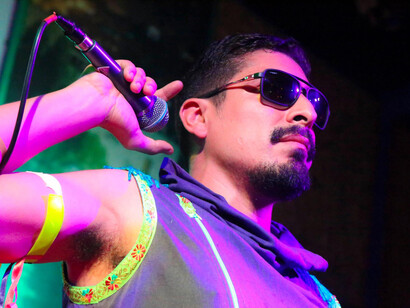 La Inédita durante una presentación en El QuinQué, Arequipa, Perú, 18 de mayo de 2018