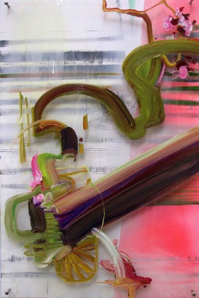 Yvette Gellis, Untitled 5333 - 2014, Plexiglas on wood panel, Oil, Graphite, 2014