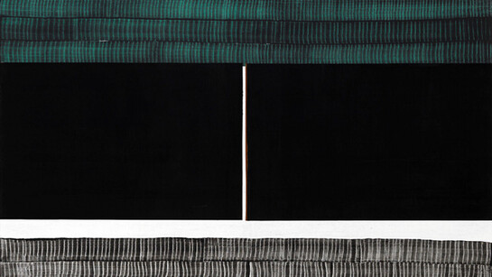 Juan Uslé, Soñé que revelabas (Nilo), 2014, vinyl dispersion and dry pigment on canvas, 274 x 203 cm, Detail