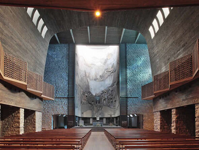 Interior del Santuario de Aránzazu (Oñate)