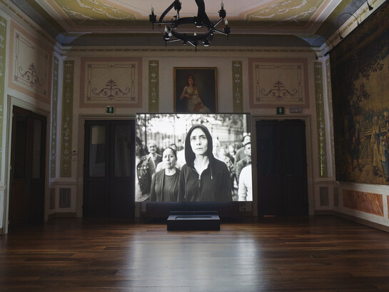 Do U Dare! is an exhibition at Palazzo Marin in Venice featuring a film trilogy by visual artist and filmmaker Shirin Neshat, Italy