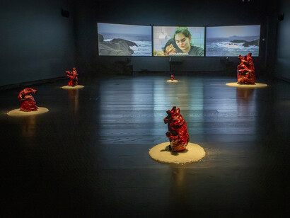 Nastja Säde Rönkkö, salt in our blood, in our sweat, in our tears, exhibition view. Courtesy of Serlachius Museum