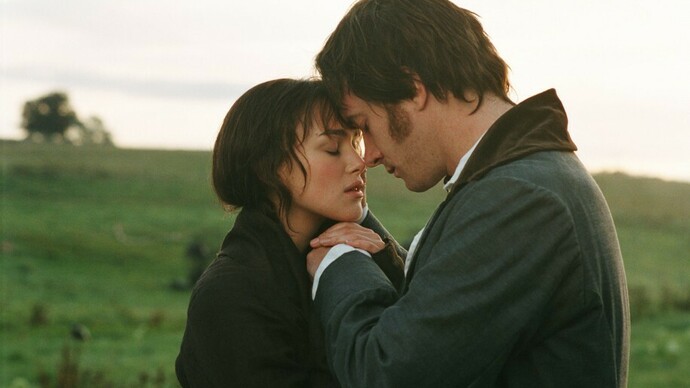Los actores Keira Knightley y Matthew Macfadyen en "Orgullo y prejuicio" (2005)