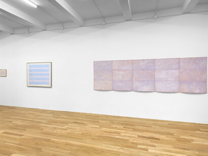 Loretta Dunkelman, Engrossed in the shell (the sky and the circle), exhibition view. Courtesy of Polina Berlin Gallery