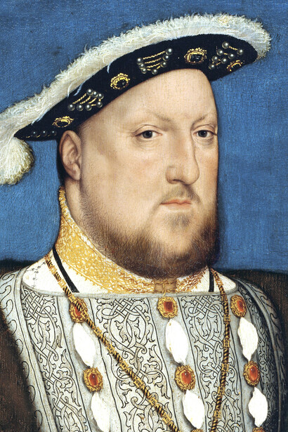 Detalle de uno de los muchos retratos de Enrique VIII que nos dejó Hans Holbein el Joven
