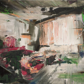 Arianna Matta, In the hall, olio su tela, 50x80cm