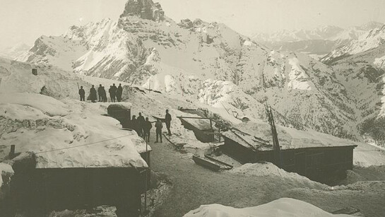 Postazione austriaca sul monte Piana