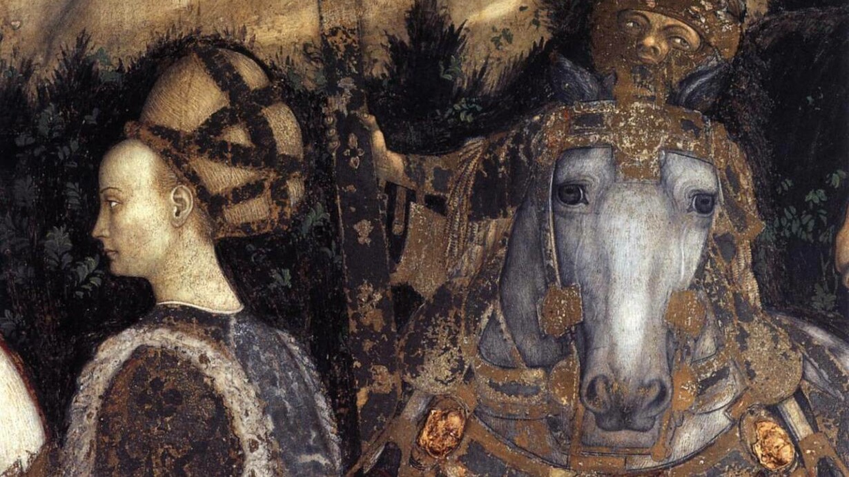 Pisanello, San Giorgio e la principessa, particolare