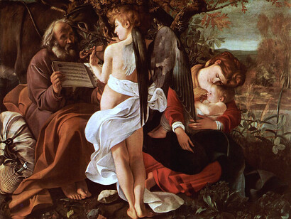 Riposo durante la fuga in Egitto