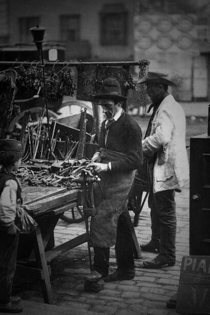 “Street Life in London,” a photographic series from 1877 by John Thomson and Adolphe Smith, documenting everyday urban life