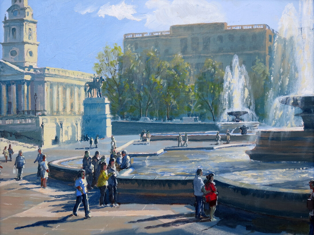 Wright, Morning Light,Trafalgar Square, 51 x 61 cm