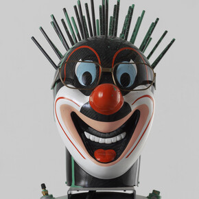 Richard Jackson, Don King Head (Green), 2012, Fibre de carbone, peinture, bois, 175,3 x 45,7 x 46 cm / 69 x 18 x 18 1/8 inches, Edition de 3 + 2 E.A. Courtesy de l'artiste, Hauser & Wirth et Galerie G-P & N Vallois, Paris