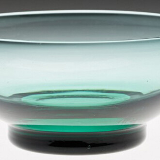Russel Wright, American, 1904-1976, Morgantown Glass Works, engraver, American, 1899-1965, American Modern Dessert Bowl, 1951, Glass, Height: 7.4 cm (2 7/8 inches) Gift of James Brayton Hall and Mark Hambleton Stevens in honor of Ellen Fitzgibbon Hall, RISD 1945 Apparel 2010.67.6